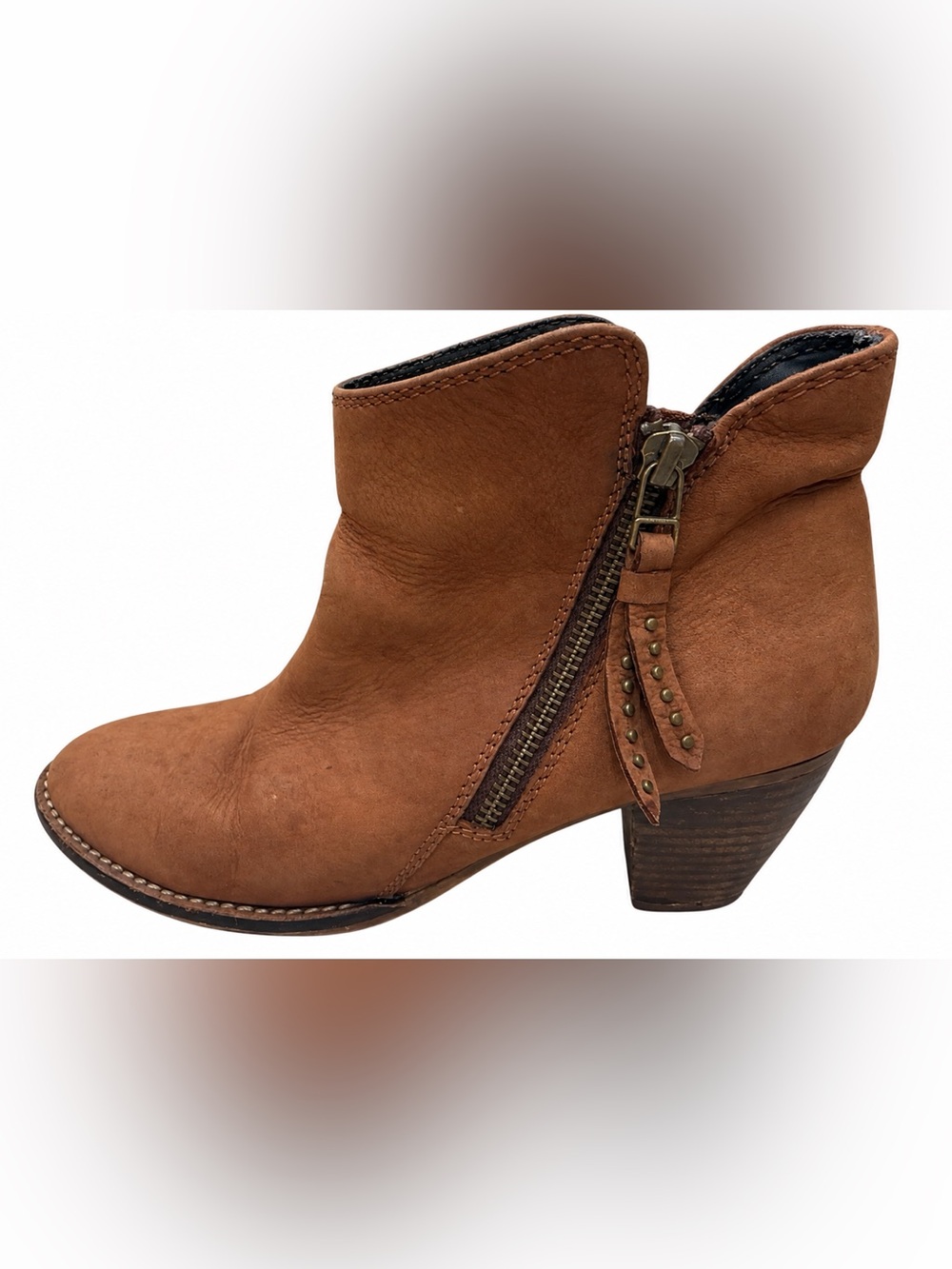 Steve Madden Brown Leather Chukka Zip Boots